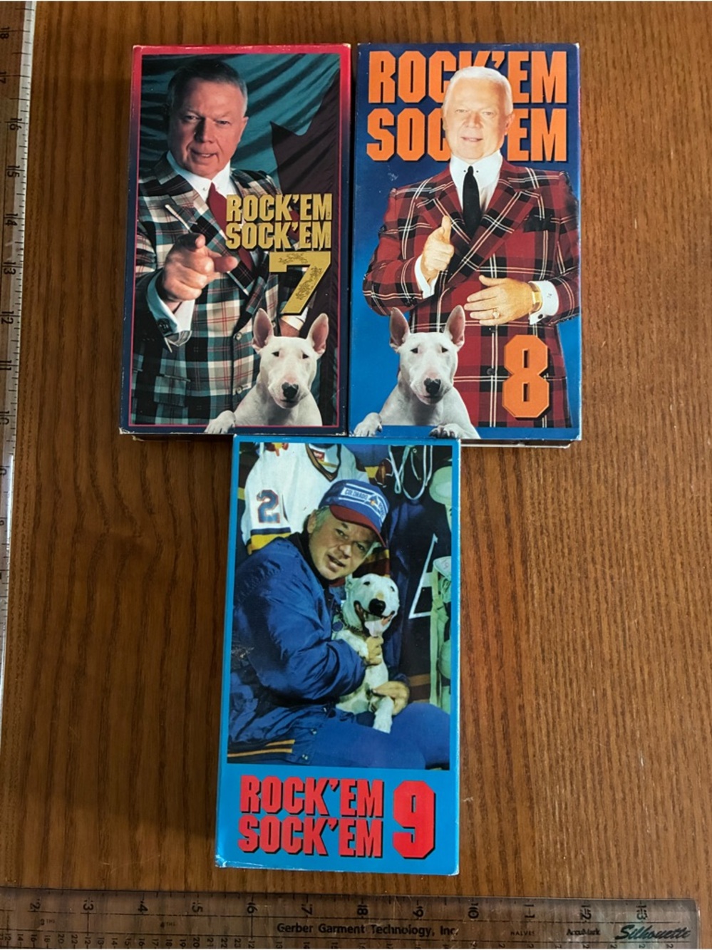 Rock 'Em Sock 'Em VHS Lot (Volumes 7, 8, 9) - Blue/Red Covers